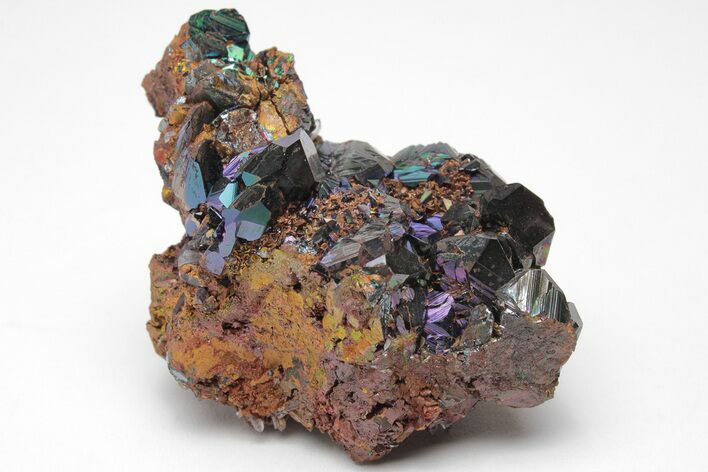 Lustrous, Iridescent Hematite Crystal Cluster - Italy #208729